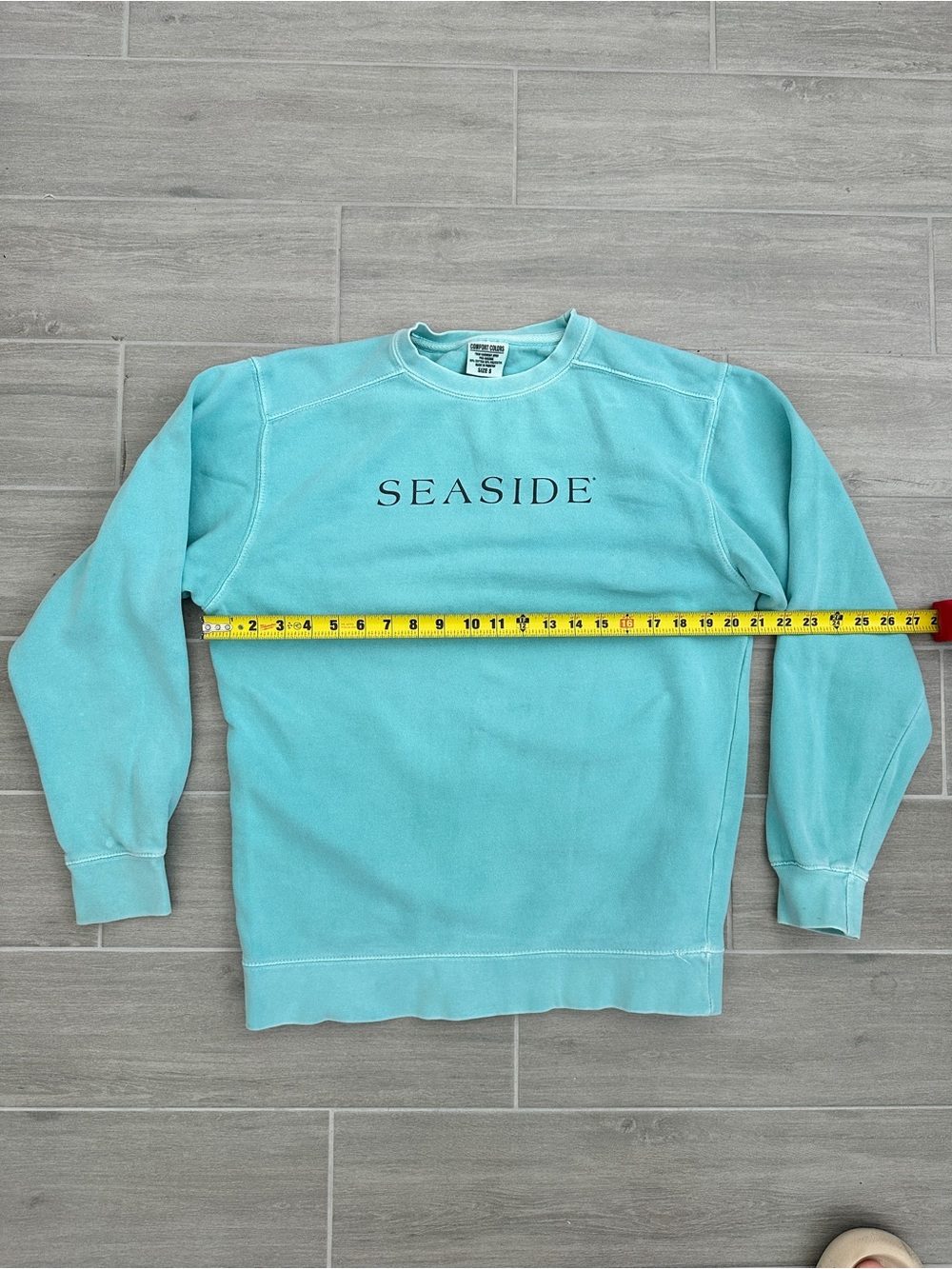 Seaside Comfort Colors Old Town New Ways Sweatshirt Mens Small Teal Coastal - Picture 8 of 9